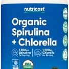 Nutricost Organic Spirulina + Chlorella (3,000mg) 360 Tablets - USDA Organic
