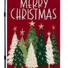CROWNED BEAUTY Merry Christmas Trees Garden Flag 12x18 Inch