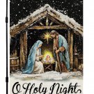 CROWNED BEAUTY Christmas Holy Night Garden Flag 12x18 Inch