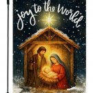 CROWNED BEAUTY Christmas Garden Flag Nativity 12x18 Inch