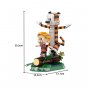 Calvin and Hobbes Comics Figures on a Log Ride 495 pcs MOC Building Blocks (in OPP bag/no box)