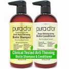 PURA D’OR Anti-Thinning Biotin Shampoo & Conditioner Set – Hair Thickening 16oz x2