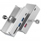 Aluminum Type C 4 Port USB 3.0 HUB Phone Holder SD TF USB Memory Card Reader DC Power