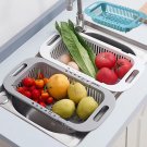 Over The Sink Colander Strainer Basket - Wash Vegetables and Fruits, Drain- Extendable