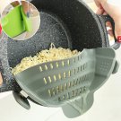 Universal Silicone Clip-On Strainer Anti-Spill Pasta Vegetable Colander Food-Grade