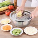 Kitchen Gadgets Vegetable Slicer Tools 3 in 1 Multifunctional Stainless Steel Grater Washing