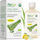 AloeCure Organic Aloe Vera Juice – Lemon Flavor Digestive & Immune Support, 16.7 oz