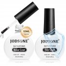 JODSONE 2 Bottles 10ml Of Top Coat Base Coat Gel Polish Set Bright Surface At Home JODSONE 2 Bottles 10ml Of Top Coat Base Coat Gel Polish Set Bright Surface At Home