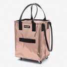 Hulken Medium Rolling Tote Bag with Zip Top & Button Closure