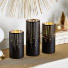 Set of 3 Illuminated Starry Night Hurricanes by Valerie