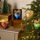 Set of 4 Glass Heart Ornaments in Gift Boxes by Valerie
