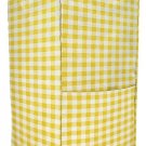 Yellow Checked Gingham Blender Cover Size Large