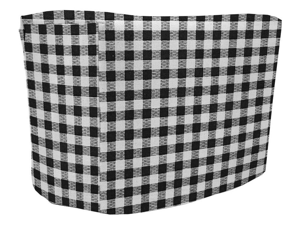 Black Checked Gingham Toaster Cover Size 2 Slice