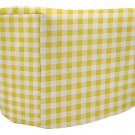 Yellow Checked Gingham Toaster Cover Size 2 Slice