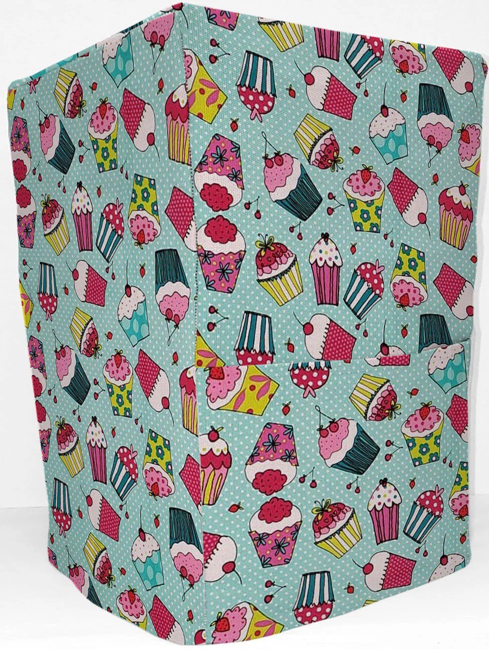 Teal Cupcake Coffee Maker Cover