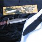 Stainless Steel Bowie Knife Stacked leather brass guard