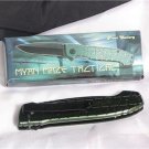 Myan Maze Tactical Green Folder-Stainless Steel Frame