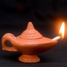 Handmade Clay Oil Lamp with Lid and Cotton Wicks for Puja, Festival, Prayer, Home Decor, Diya Set