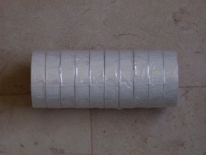 10 rolls of white color vinyl electrical tape