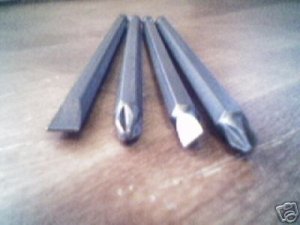 4pc - 6" long Drill Driver Bits Set