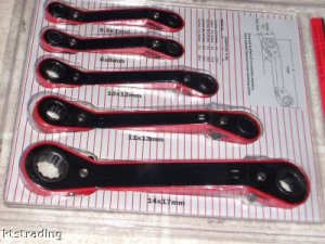5 pc offset ratchet box wrench set - s.a.e