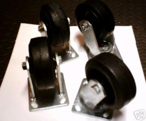 4 PC - 5" INDUSTRIAL CASTER - 2PC STATION - 2PC SWIVEL