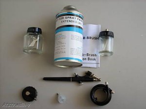 AIR BRUSH SPRAY GUN & MANUEL