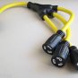 2' long 1Male Twist Lock Extension Cord w/ 3Female Twist Lock