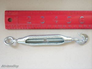 4" hook to eye turn buckle