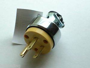 Male Plug Ends - 2 pole and 1 grounding - for 3 wires