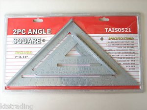 2pcs 7" & 12" ALUMINUM ANGLE SQUARE