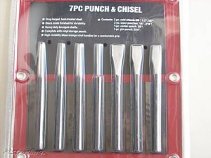 6" long 7 pcs Punch & Chisel