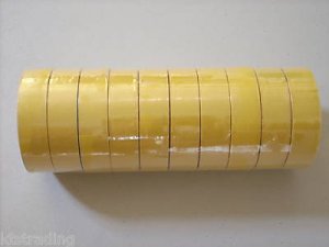 10 rolls of yellow color vinyl electric tape
