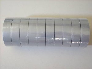 10 rolls of grey color vinyl electric tape