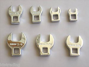 7 pc crow foot wrench set - standard