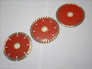 3pc 4" turbo dry wet diamond saw blade with 7/8",5/8" hole