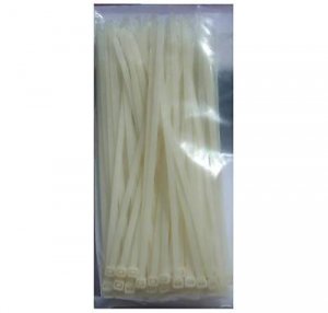 4" PLASTIC CABLE TIES - 100pc - 2.5mm wide - white