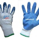 6 pairs of Heavy Duty Rubber Coated Work Gloves - medium