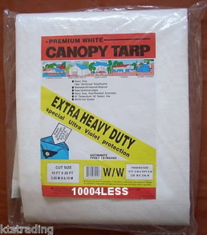 10x10 HEAVY DUTY WHITE TARP