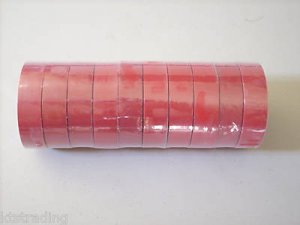 10 rolls of red color vinyl electric tape