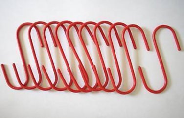 10pc "S" hooks - Vinyl coated