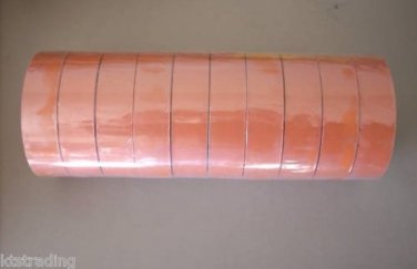 10 rolls of orange color vinyl electric tape