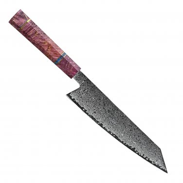 Chef Knife Japanese Kiritsuke Shape Blade 8" Laminated Steel Wood Handle Kitchen Knives Slicing Cook