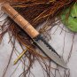 4 Inch Blade Full Tang Hand Forged Hunting Knife Rosewood Handle Survival Tool BBQ