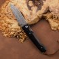 Hunting Knife Folding Damascus Blade Home Outdoor Kitchen Tool