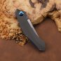 Hunting Knife D2 Folding Blade Titanium Alloy Handle