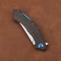Pocket Knife D2 Steel Folding Blade Titanium Alloy Handle