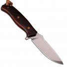 Hunting Knife Sandvik 14C28N Fixed Blade with Leather Scabbard