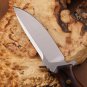 Hunting Knife Sandvik 14C28N Fixed Blade with Leather Scabbard