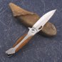 Damascus Folding Knife 3 inch Blade Camping Hunting Tool New